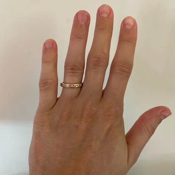 Appraised Size 5 Diamond Eternity Band - Picture 7 of 9